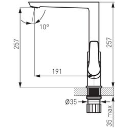 Смеситель для мойки Ferro Adore BDR4BLC (Black/Chrome) Thumb