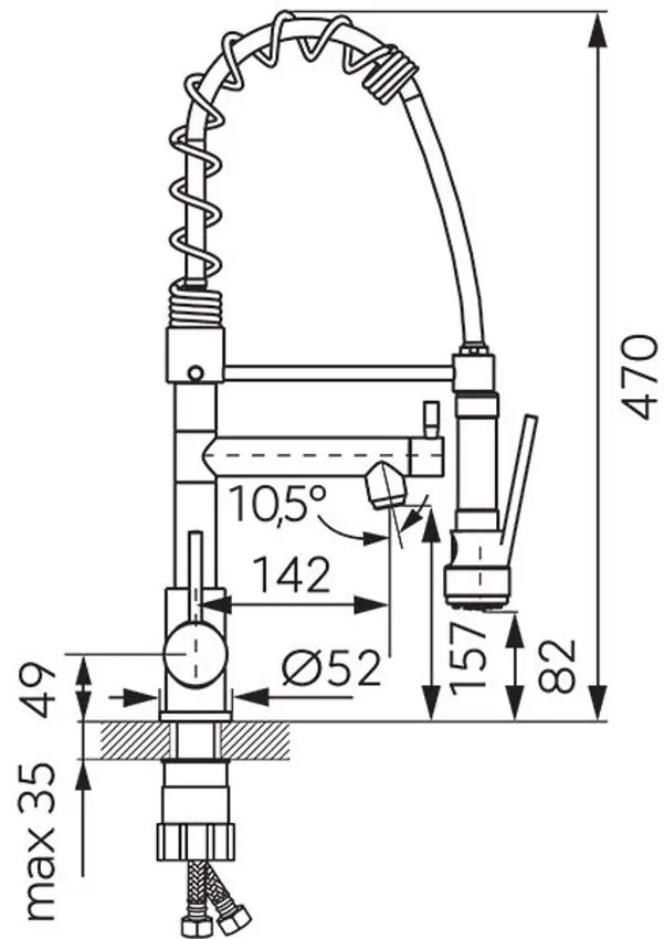 Baterie pentru chiuveta Ferro F-Master BFE41 (Chrome/Black) - 5