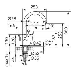Смеситель для мойки Ferro Filtrata BFT41 (Chrome) Thumb