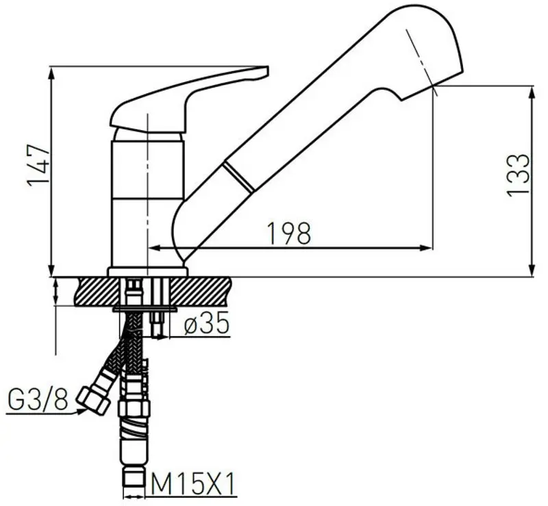 Baterie pentru chiuveta Ferro Freya BFR8S (Sand) - 2