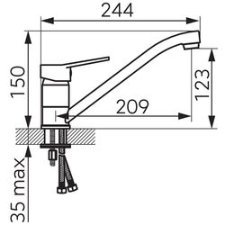 Baterie pentru chiuveta Ferro Isso BIS4A (Chrome) Thumb