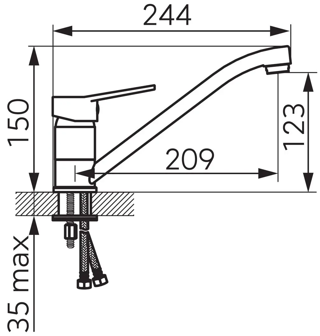 Baterie pentru chiuveta Ferro Isso BIS4A (Chrome) - 2
