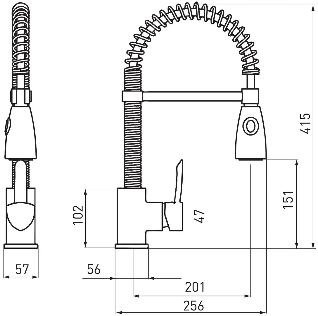 Baterie pentru chiuveta Ferro Modena BTM8 (Chrome) - 2