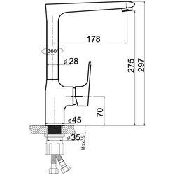 Baterie pentru chiuveta Ferro Nice 97713.0 (Chrome) Thumb