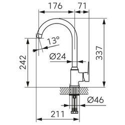 Baterie pentru chiuveta Ferro Ritto BTR4 (Chrome) Thumb