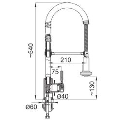 Baterie pentru chiuveta Ferro Savona BSA8A (Chrome) Thumb