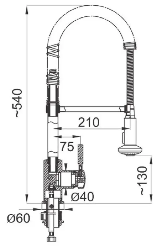 Baterie pentru chiuveta Ferro Savona BSA8A (Chrome) - 4