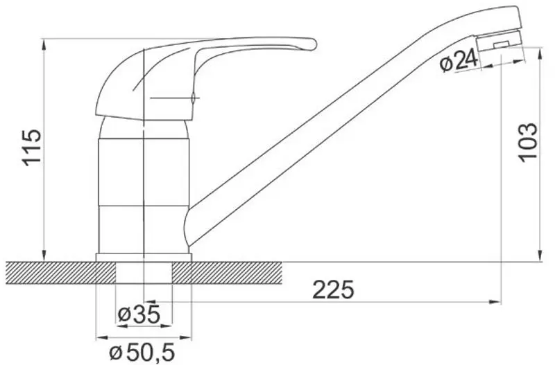 Baterie pentru chiuveta Ferro Vasto BVA4 (Chrome) - 2