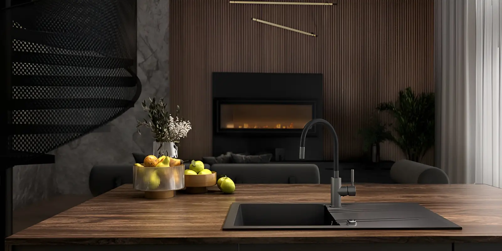 Baterie pentru chiuveta Ferro Zumba BZA4BSSGM (Gun Metal)