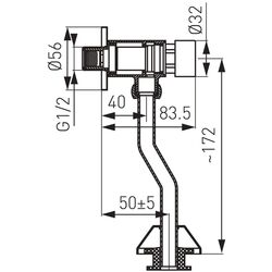Baterie pentru pisoar Ferro Presstige Z211 (Chrome) Thumb