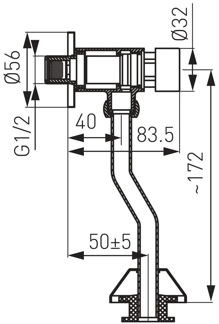 Baterie pentru pisoar Ferro Presstige Z211 (Chrome) - 2