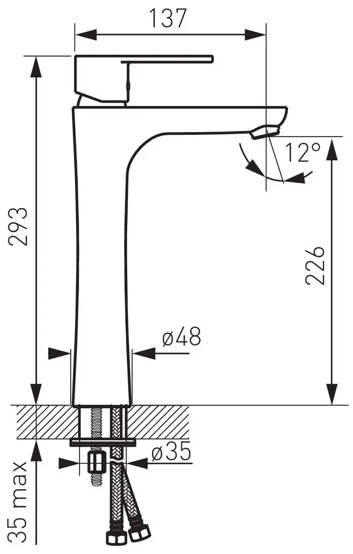 Смеситель для умывальника Ferro Algeo BAG2LBL (Black)