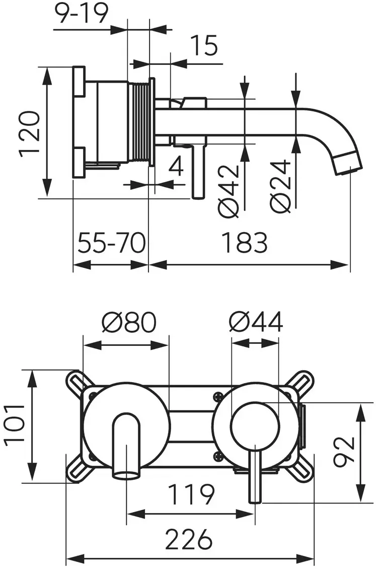 Смеситель для умывальника Ferro Ciriculus BCK3PAGM (Gun Metal) - 2