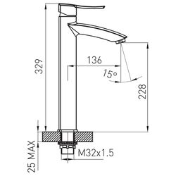 Baterie pentru lavoar Ferro Florence BFL2LVL (Chrome) Thumb