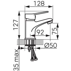 Baterie pentru lavoar Ferro Isso BIS2 (Chrome) Thumb