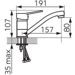 Baterie pentru lavoar Ferro Isso BIS2A (Chrome) Thumb