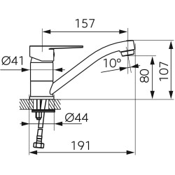 Baterie pentru lavoar Ferro Ritto BTR2A (Chrome) Thumb