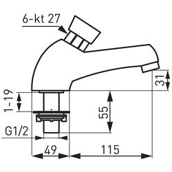 Baterie pentru lavoar Ferro Special Press Z200 (Chrome) Thumb