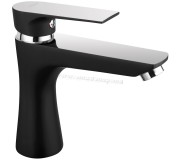 Baterie pentru lavoar Ferro Algeo Square BAQ2BLC (Black/Chrome)