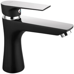 Baterie pentru lavoar Ferro Algeo Square BAQ2BLC (Black/Chrome)