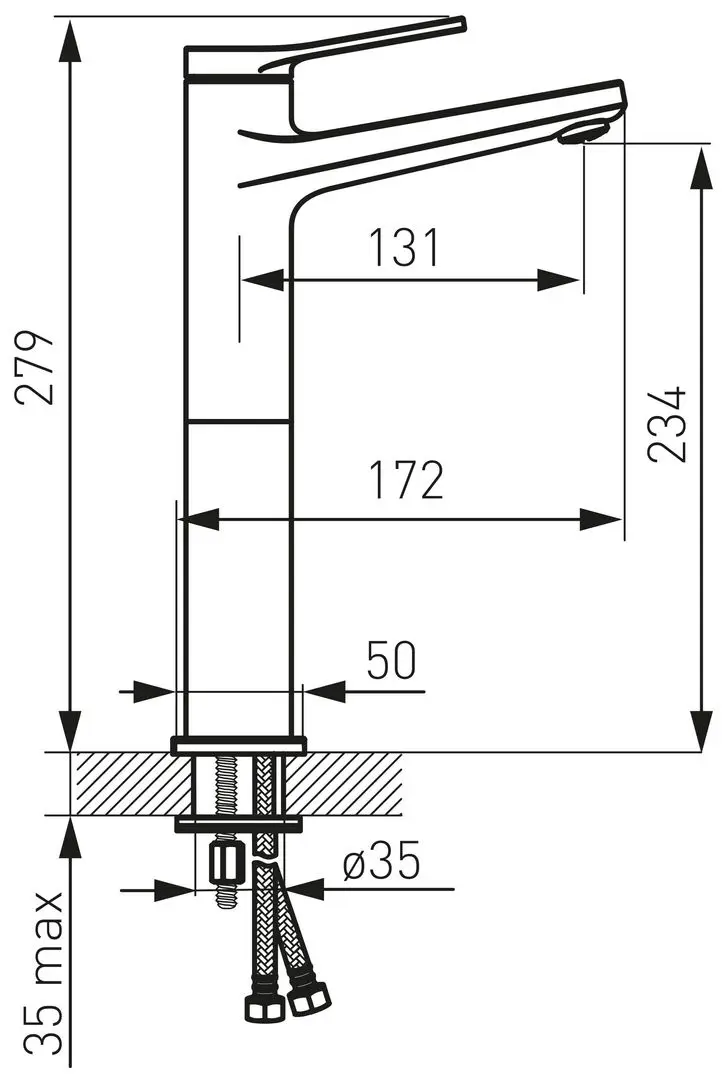 Смеситель для умывальника Ferro Stratos BSC2LBL (Black)