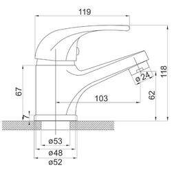 Baterie pentru lavoar Ferro Vasto BVA2 (Chrome) Thumb