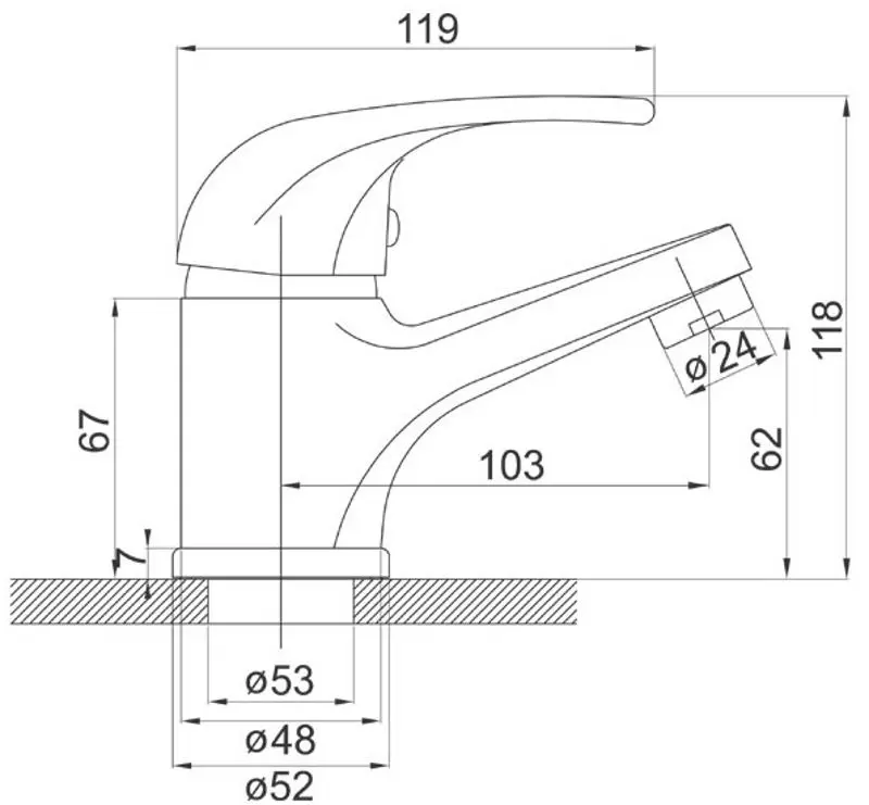 Baterie pentru lavoar Ferro Vasto BVA2 (Chrome) - 2