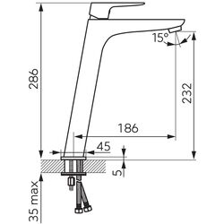 Baterie pentru lavoar Ferro Vitto Verdeline BVI2LVL (Chrome) Thumb