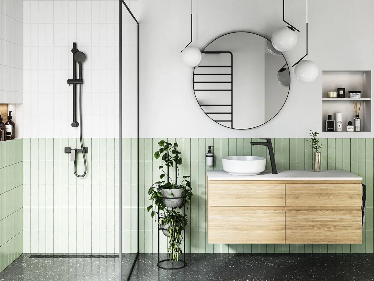 Baterie pentru lavoar Ferro Vitto Verdeline BVI2LVLBL (Black)