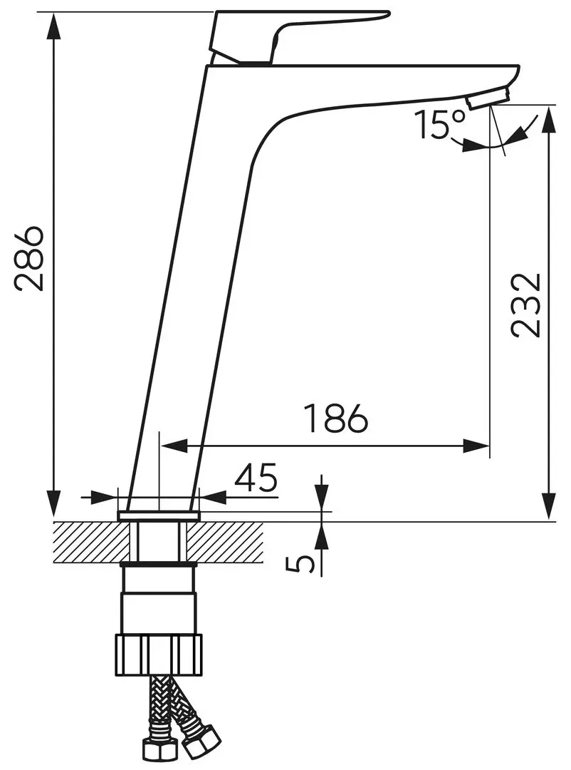 Baterie pentru lavoar Ferro Vitto Verdeline BVI2LVLG (Gold)
