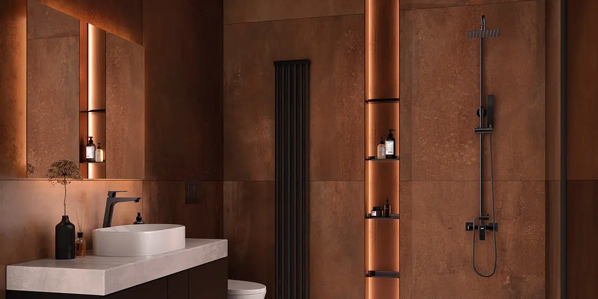 Baterie pentru lavoar Ferro Vitto Verdeline BVI2LVLGM (Gun Metal)