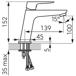 Baterie pentru lavoar Ferro Vitto Verdeline BVI2VLBL (Black) Thumb