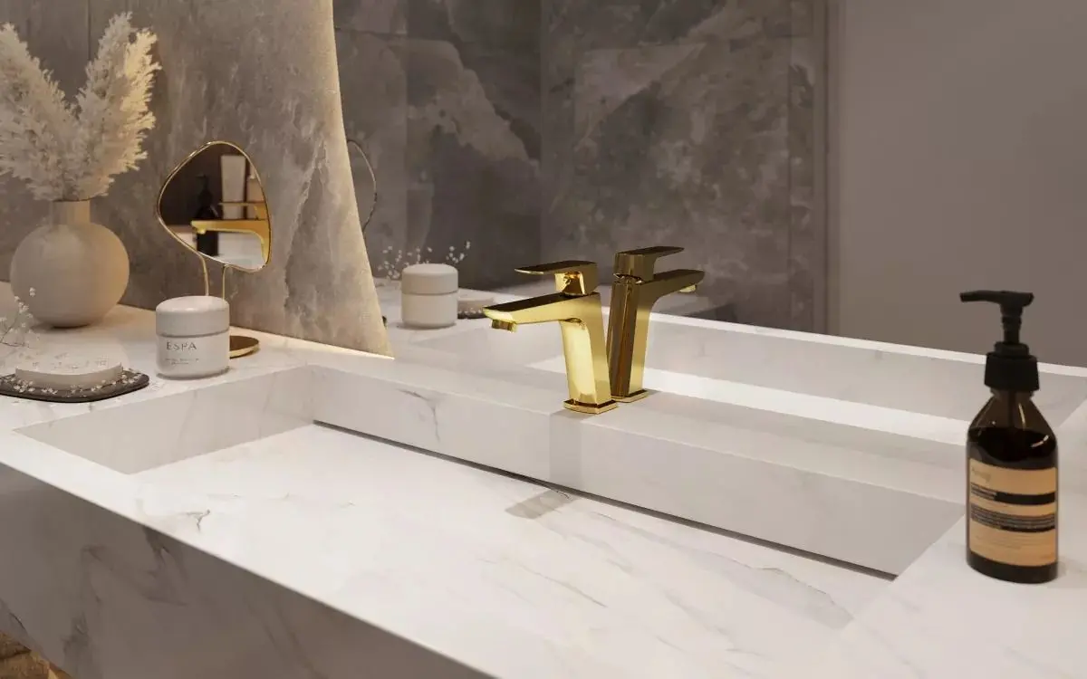 Baterie pentru lavoar Ferro Vitto Verdeline BVI2VLG (Gold) - 2