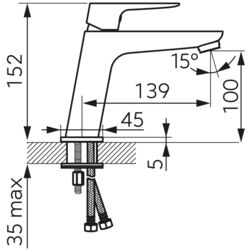 Baterie pentru lavoar Ferro Vitto Verdeline BVI2VLG (Gold) Thumb