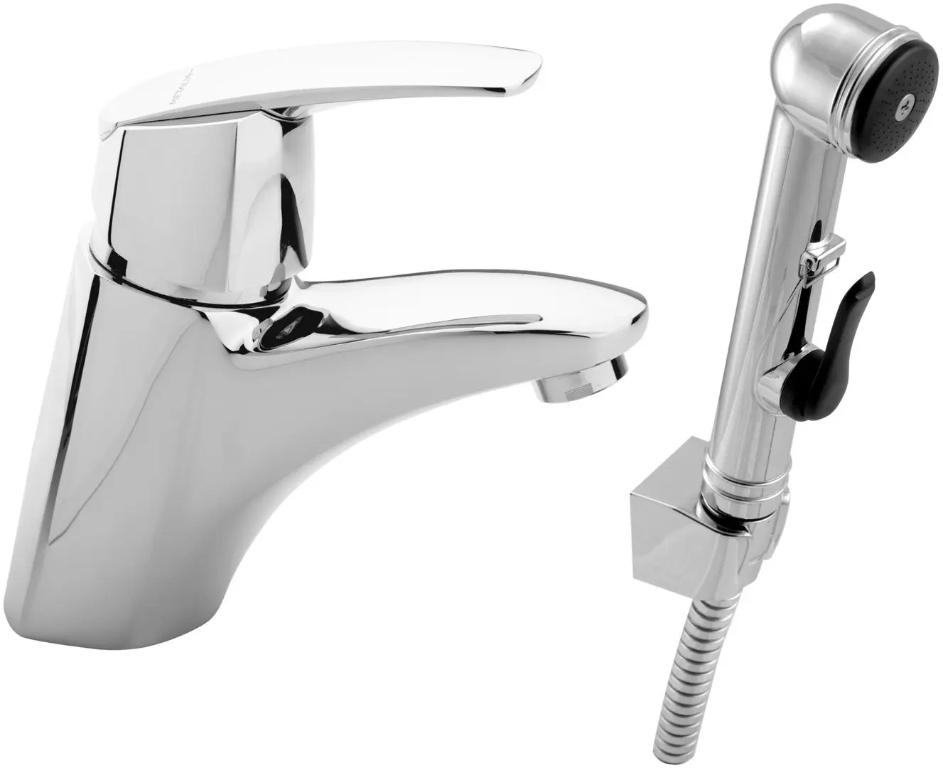 Baterie pentru lavoar cu dus igienic Ferro Metalia 56015.0 (Chrome)