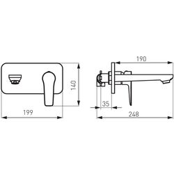 Смеситель для умывальника Ferro Adore BDR3PABLC (Black/Chrome) Thumb