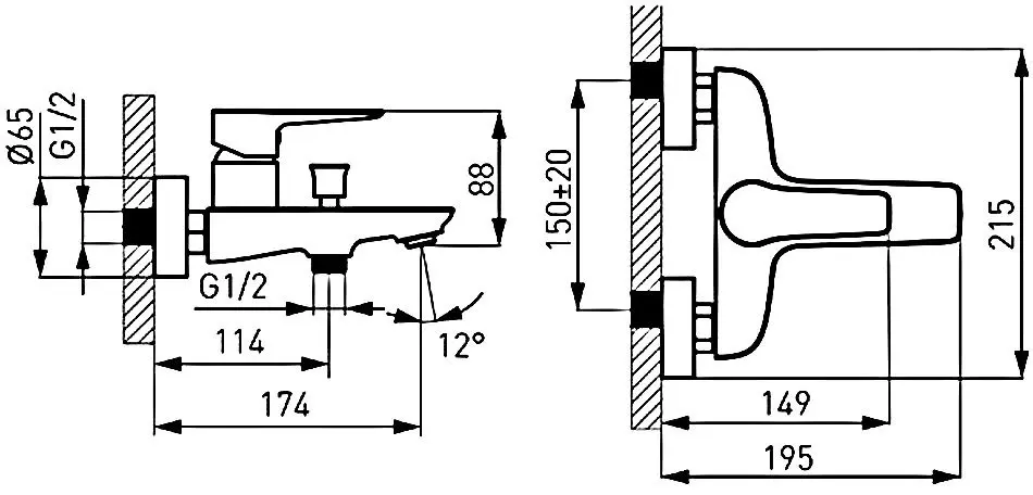 Baterie pentru cada si dus Ferro Adore BDR1 (White/Chrome)