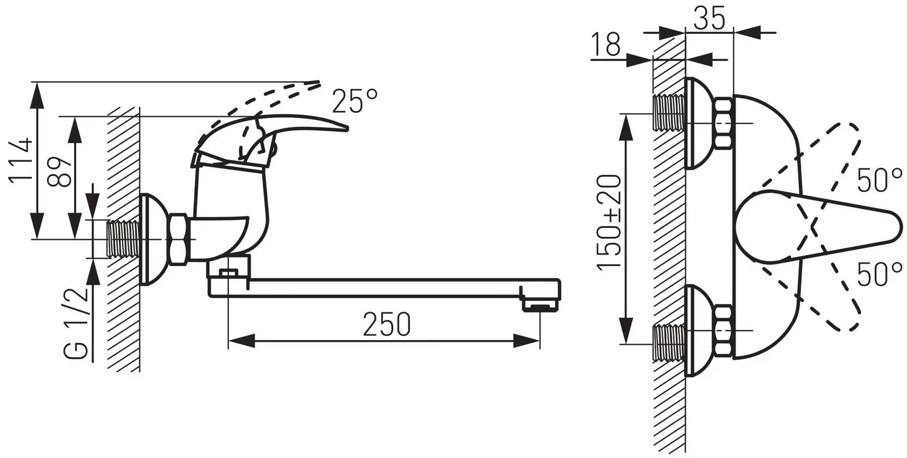 Baterie pentru cada Ferro Ancona BAN5 (Chrome) - 2
