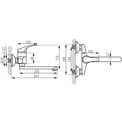 Baterie pentru cada Ferro Basic BBC5 (Chrome) Thumb