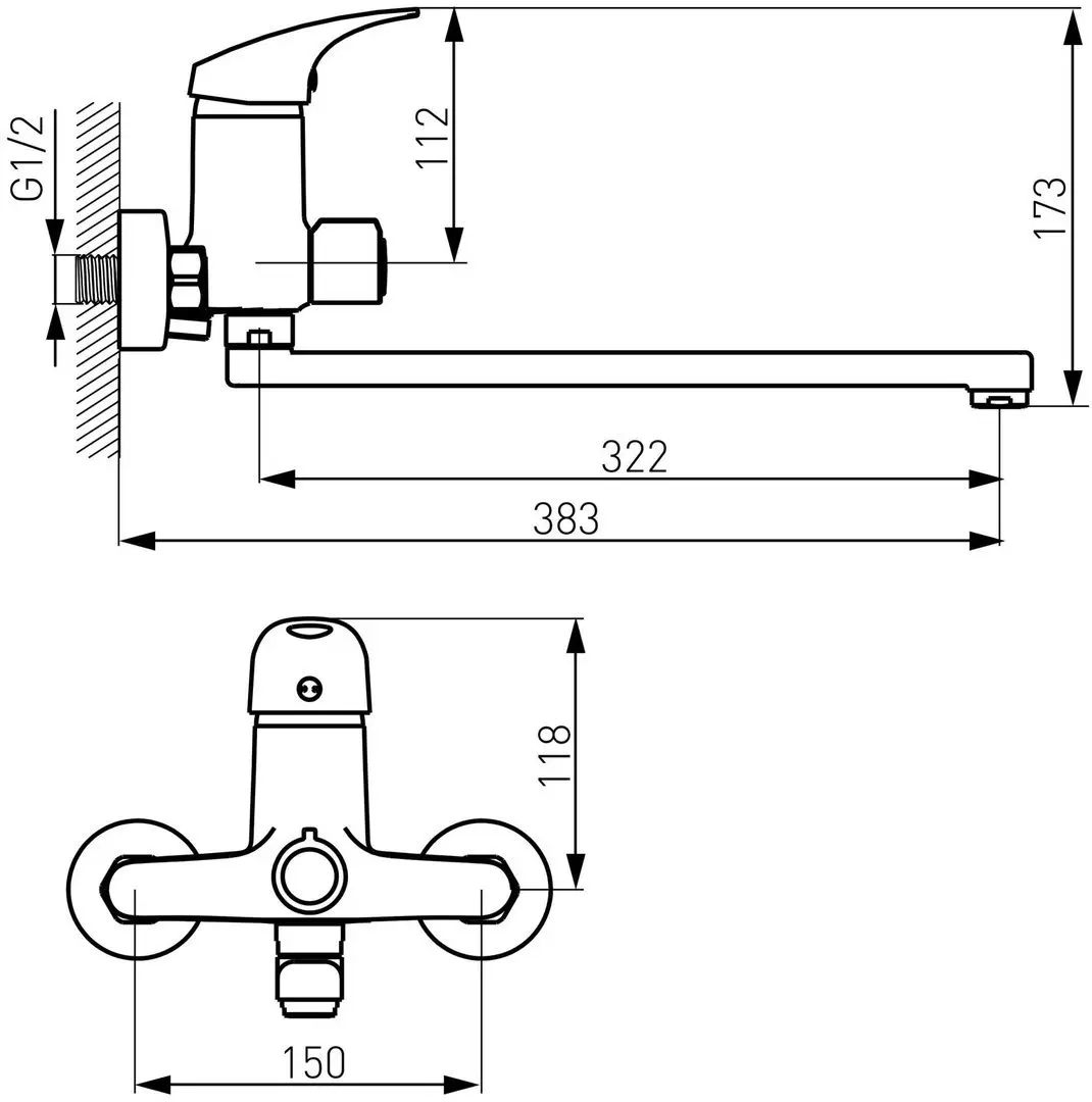Baterie pentru cada si dus Ferro Combo BCM5A (Chrome)