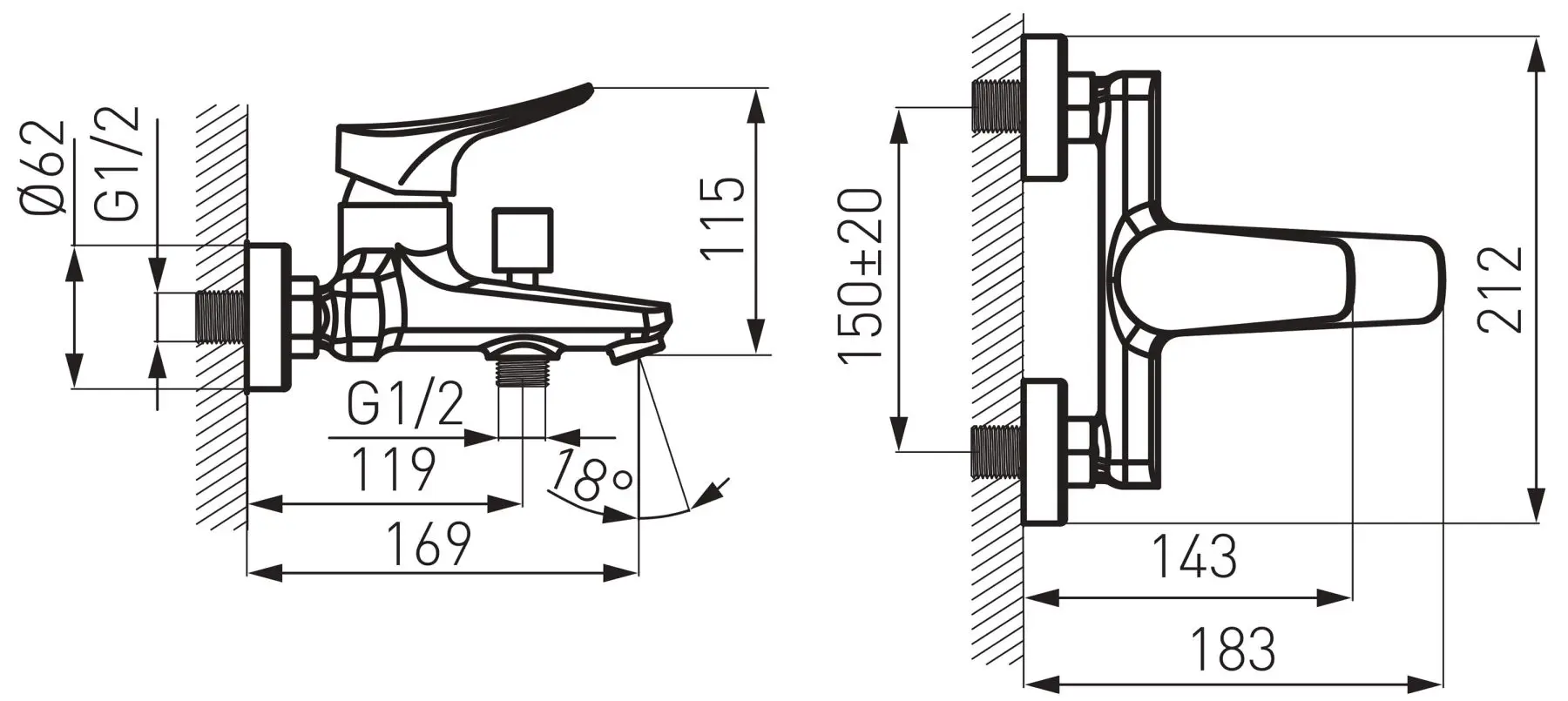 Baterie pentru cada Ferro Espacio BES1 (Chrome) - 2