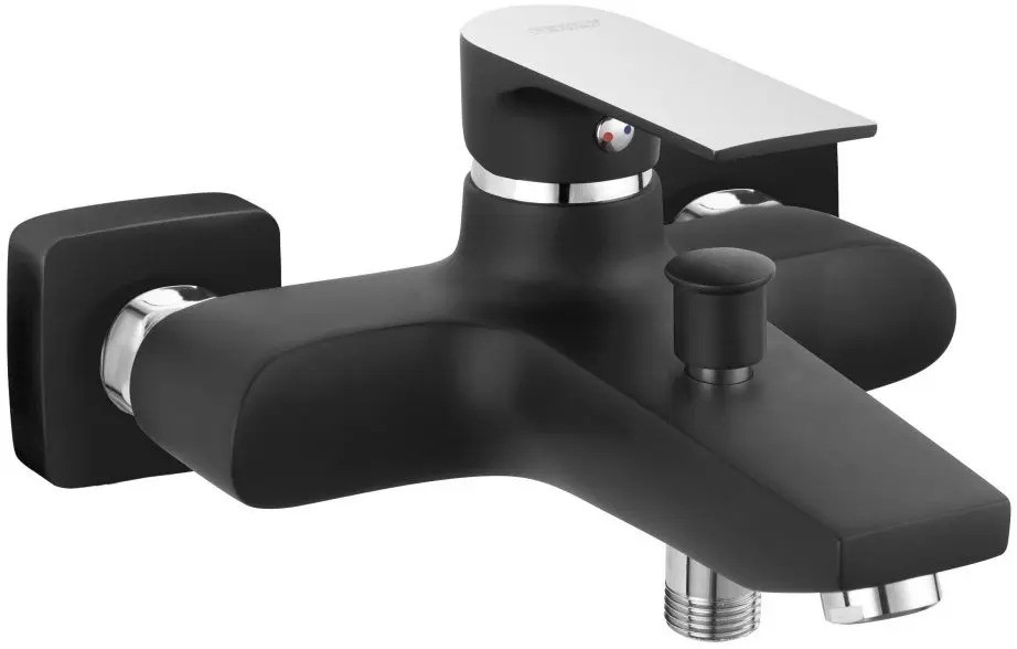 Baterie pentru cada si dus Ferro Algeo Square BAQ1BLC (Black/Chrome)