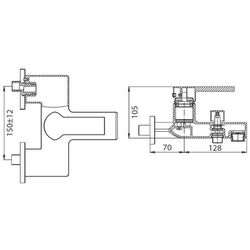 Baterie pentru baie Ferro Torino BRT1 (Chrome) Thumb