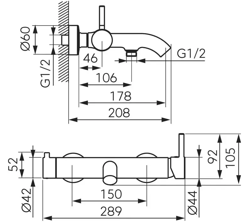 Baterie pentru cada si dus Ferro Ciriculus  BCK11 (Chrome) - 3