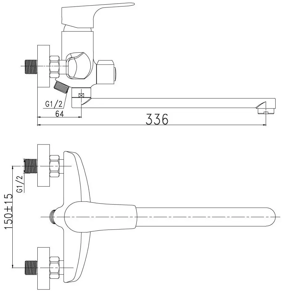 Baterie pentru cada si dus Ferro Nice 97071/1.0 (Chrome) - 2