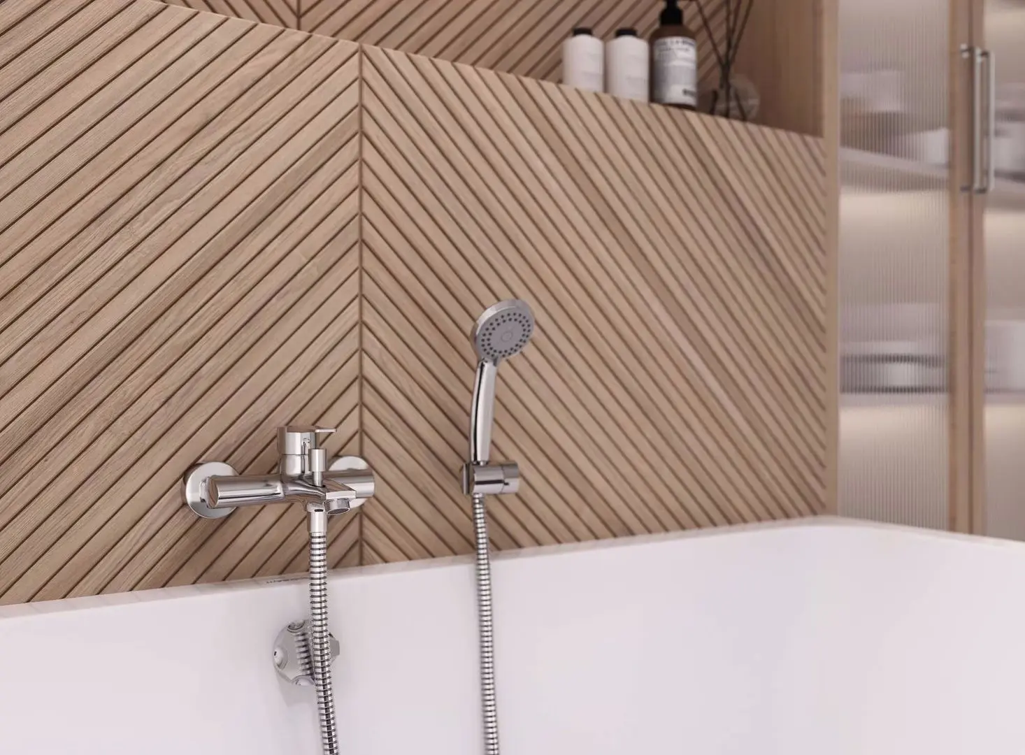 Смеситель для ванны и душа Ferro Ritto BTR1 (Chrome)