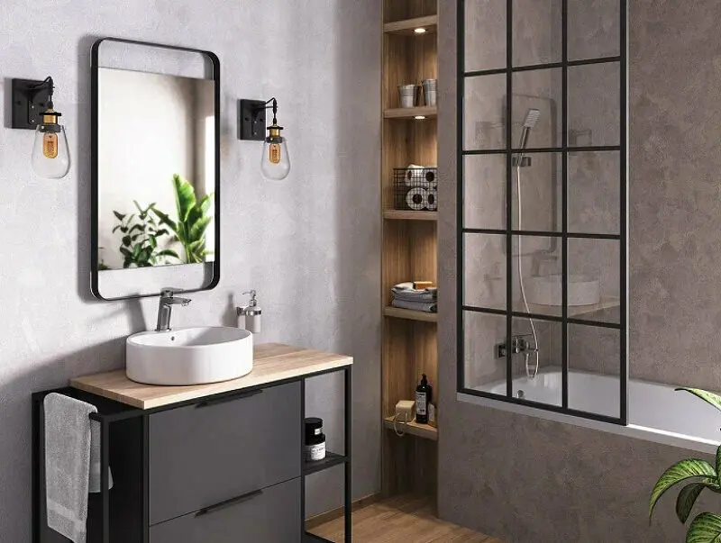 Baterie pentru cada si dus Ferro Vitto Verdeline BVI11VLBL (Black)