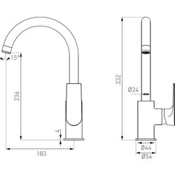 Baterie pentru chiuveta Ferro Algeo Square BAQ4 (Chrome) Thumb