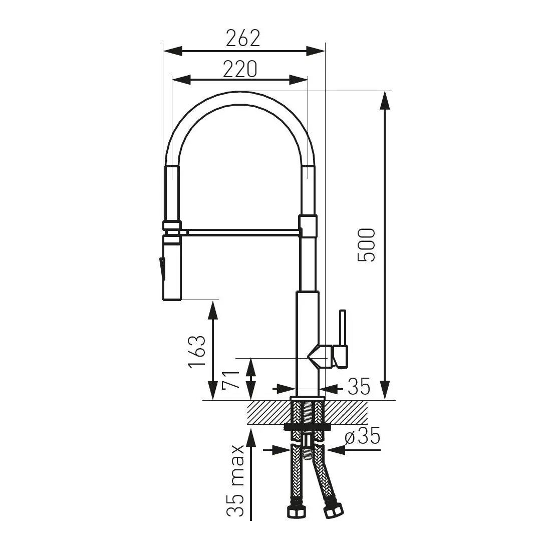 Baterie pentru chiuveta Ferro Liberetto BLE4B (Chrome/Black)
