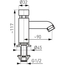 Baterie pentru lavoar Ferro Presstige Z201 (Chrome) Thumb